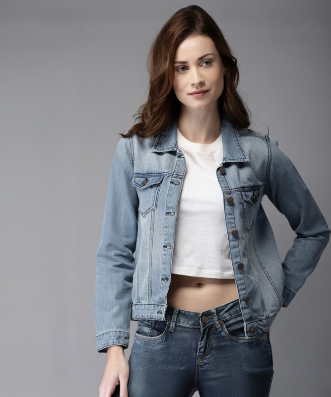 Here&Now Full Sleeve Washed Women Jacket