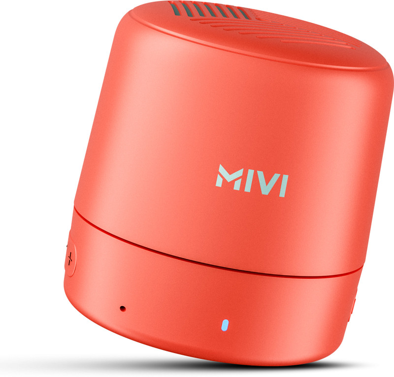 Mivi Play 12Hrs Playback, Bass Boosted,Tws Feature, Ipx4 5 W Portable Bluetooth Speaker(Orange, Mono Channel)
