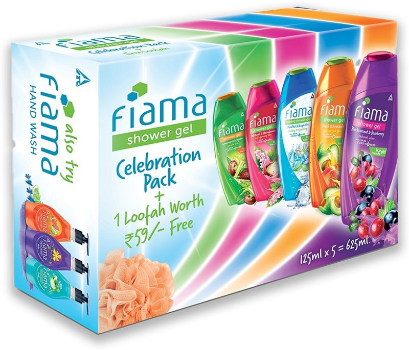 Fiama Celebration Pack With 5 Unique Body Wash Shower Gels, (125Ml Pack Of 5)(5 X 125 Ml)