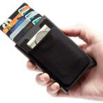 Stealodeal Black Case With Elasticity Back Pocket Id Credit Cards Case 8 Card Holder(Set Of 1, Black)