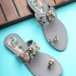 M Point Women Flats(Grey , 4)