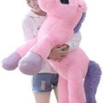 Ozee Medium Size Funny Unicorn Stuffed Animal Plush Toy  – 100 Cm(Pink, Blue)