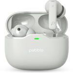Pebble Blissbuds Ultra With Deep Bass, Anc, Enc Quad Mic, Dual Pairing, Clear Voice Bluetooth Gaming(Cool White, In The Ear)