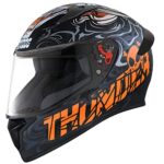 Studds Thunder Full Face Helmet D9 With Clear Visor (Matt Black N10, Xl)