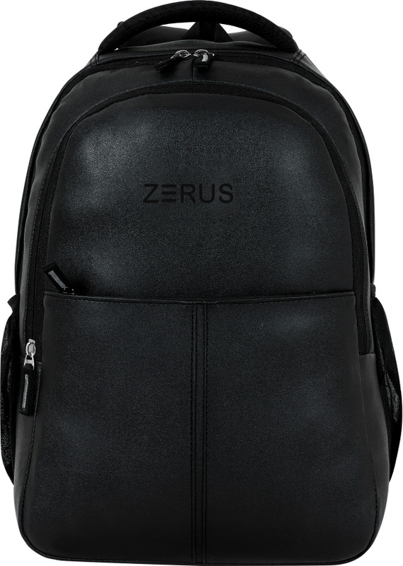 Zerus Pu Leather Backpack For Men & Women Stylish School Office College & Travel Bag 35 L Laptop Backpack(Black)