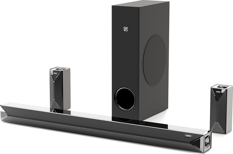 Govo Gosurround 955 Pro 320 W Bluetooth Soundbar(Platinum Black, 5.1 Channel)