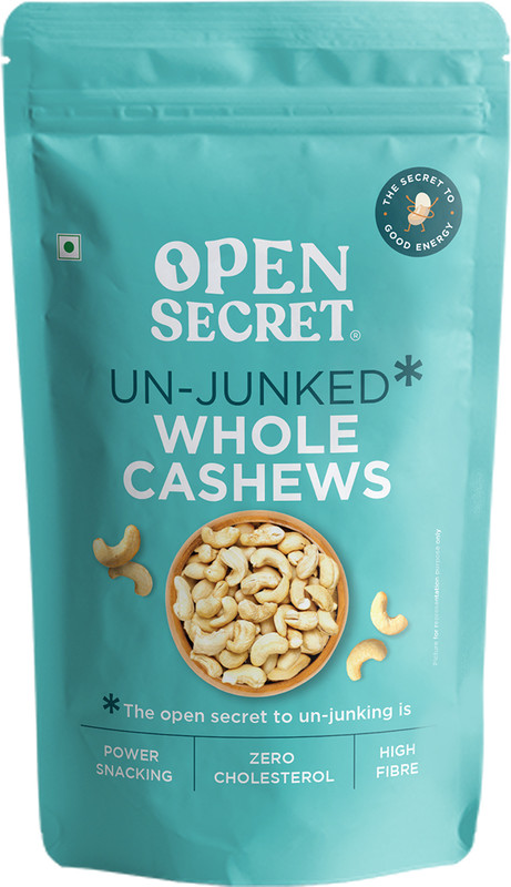 Open Secret Premium Whole Kaju – High Protein Dry Fruit, Fasting Vrat Special Cashews(1 X 1 Kg)