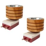 Rexivo (Pack Of 2) Sheesham Wooden Kapoor Dani | Night Camphor Diffuser| Bakhoor Burner| Electric Incense Burner |Dhoop Dani For Home, Office Daily Use