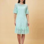 Globus Women Bodycon Green Above Knee/Mid Thigh Length Dress