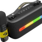 Zebronics Zeb-Sound Feast 80,Wireless Microphone,Type-C Charging,Upto 14 Hrs Backup 20 W Bluetooth Speaker(Black, 2.0 Channel)