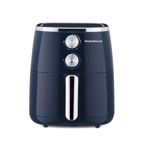 Morphy Richards 5 Litre Classic Crisp Pro Air Fryer|Easy Knob Control|Adjustable Time & Temperature Control|Voltage Fluctuation Protection|Non-Stick Coated Basket|2 Year Product Warranty|Blue|1500W