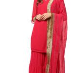Rangriti Embellished Kurta, Palazzo & Dupatta Set