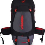 Wildskill Trekking Bag For Hiking/Camping/Outdoor Sports With Rain Cover/Shoe Compartment Rucksack  – 60 L(Black)