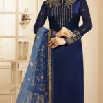Maharaja Textile Women Solid A-Line Kurta(Blue)
