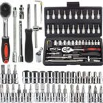 Khansaheb 46 In 1 Pcs Tool Kit & Screwdriver And Socket Set,Hand Tool Kit Socket Set(Pack Of 46)