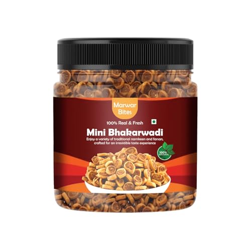 Marwarbites Mini Bhakarwadi 1Kg | Crispy & Tasty Bhakarwadi Perfect For Tea Time | Healthy Baked Namkeen Snack – Munchies