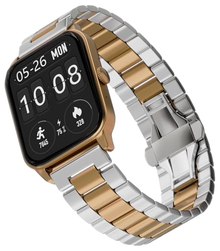 Vibez Imperial Luxury Smartwatch For Women & Men – Stainless Steel Strap, 1.83″ Display, High Resolution, 60 Sports Modes,100+ Watch Faces, Long Battery & Bt Calling Smart Watch For Women & Men