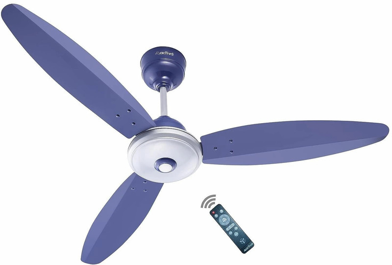 Activa Graica With 5 Year Warranty Bldc Motor With Remote 1200 Mm Ceiling Fan(Silver Blue | Pack Of 1)