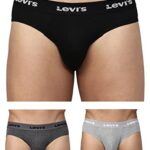 Levi’S Men’S Cotton Modern Regular Fit Solid Briefs (Pack Of 3) (#009-Brief-Asst-P3_Assorted_M)