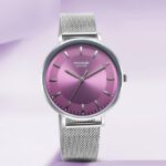 Sonata Poze Pink Dial Silver Strap Analog Watch  – For Women