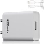 Portronics 12 W 2.4 A Wall Charger For Mobile With Detachable Cable(White, Cable Included)