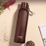 Classic Essentials Stainless Steel Insulated Vaccum Flask Splash Water Bottle 700 Ml Plastic Flask(Pack Of 1, Brown)