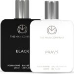 The Man Company Black With Pravy Perfume Combo 2 X 50Ml | Long-Lasting Fragrance For Men | Men’S Perfume  –  100 Ml(For Men)