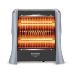Maharaja Whiteline Quato 800 Watts Quartz Heater | 2 Heat Setting | Easy To Carry | Shock Proof Body (Grey)