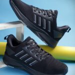 Action Athleo Atg 752 Comfortable Lightweight Breathable Sports Lace Up Running Shoes For Men(Black , 8)