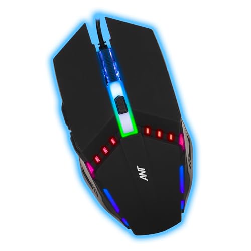Ant G20 Gaming Mouse, Wired Mouse With Rgb Backlit And Adjustable Dpi, Ergonomic Office Laptop Mouse, Computer Gamer Mouse With 7 Responsive Buttons For Windows/Mac/Linux/Chrome