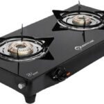 Lightflame Smart Gas Stove With 2 Burner, Manual Ignition, Isi Certified Black Toughened Glass Manual Gas Stove(2 Burners)