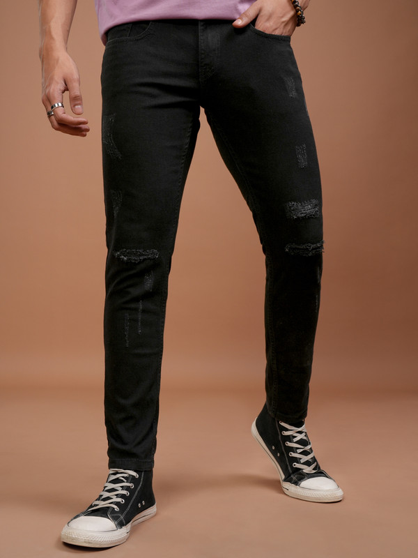 Ketch Skinny Men Black Jeans