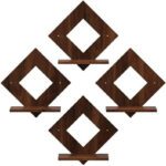 Jv Enterprises Stylish Wooden Wall Shelves | Wooden Wall Shelf | Wall Mount Stand Book & Vases Wooden Wall Shelf(Number Of Shelves – 4, Brown)