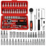 Deagan 46Pcs Sockets Extension Bars,Mechanic Tool Kits For Household Repair Socket Set Socket Set(Pack Of 46)
