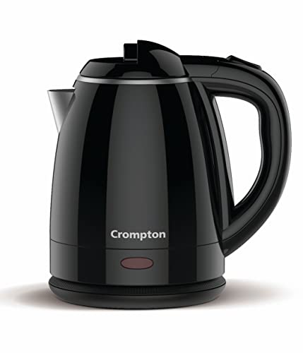 Crompton Activhot Electric Kettle | 1.2 Litres | Cool Touch | Black