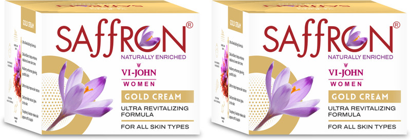 Vi-John Women Saffron Gold Fairness Cream Pack Of 2(100 G)