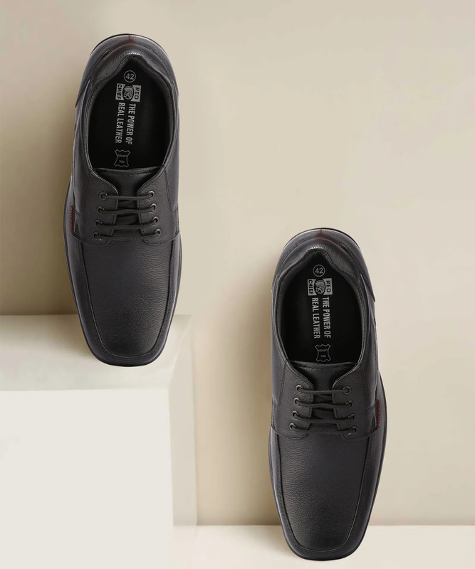 Red Chief Rc3499 Lace Up For Men(Black , 6)