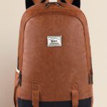 Gear Classic Leather Without Anti Theft 28 L Laptop Backpack(Tan)