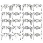 Go Hooked Flower Pot Stand For Balcony | Gamla Stand | Plant Stand For Indoor Living Room | Planter Stand (Black, Pack Of 20)