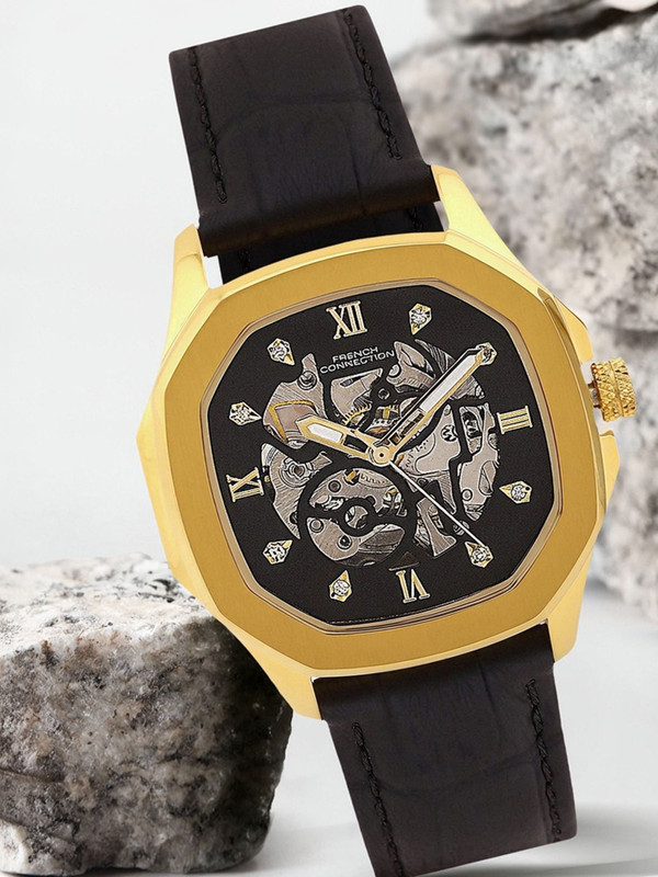 French Connection Automatic Black Dial Automatics Analog Watch – For Women