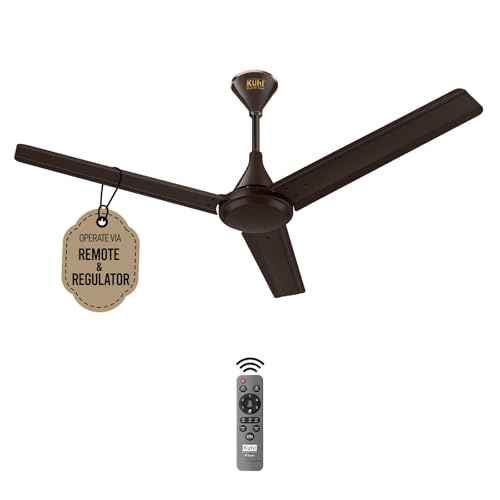 Kuhl Fest B1 1200Mm Power Saving Bldc Ceiling Fan | 28W | Saves Upto 65% Electricity | Bee 5 Rated & Isi Marked | High Air Flow | Stylish Design | Remote & Regulator Operated | Espresso