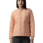 Fyltr Women’S Winter Puffer Standard Length Jacket With Patch Pockets – Stylish Boxy Fit | Full Sleeves | Extended Placket | Snap Button | Casual Winterwear For Women, Orange
