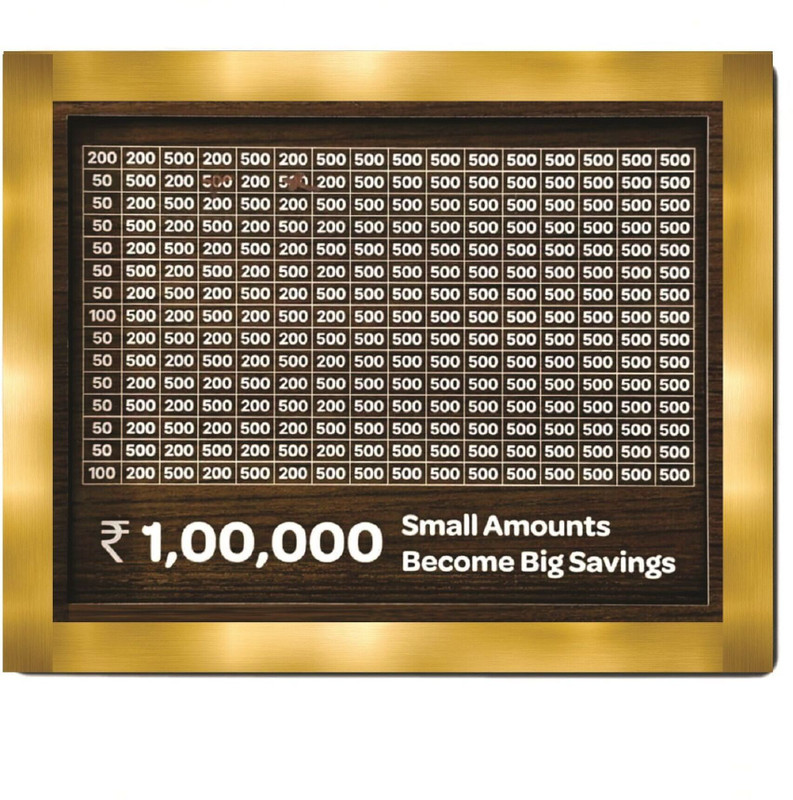 Circadian 1,00,000 Rupees Money Saving Coin Piggy Bank | Piggy Bank With Easy Tracking Coin Bank(Brown)