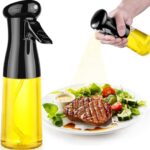 Zoiy Glass Oil Spray Dispenser Cooking 200Ml Olive Oil Spray Bottle Refillable Food Grade Oil Vinegar Spritzer Sprinkler Sprayer Mister Used For Air Fryer, Salad Making, Frying, Bbq (Set Of 1, Glass)