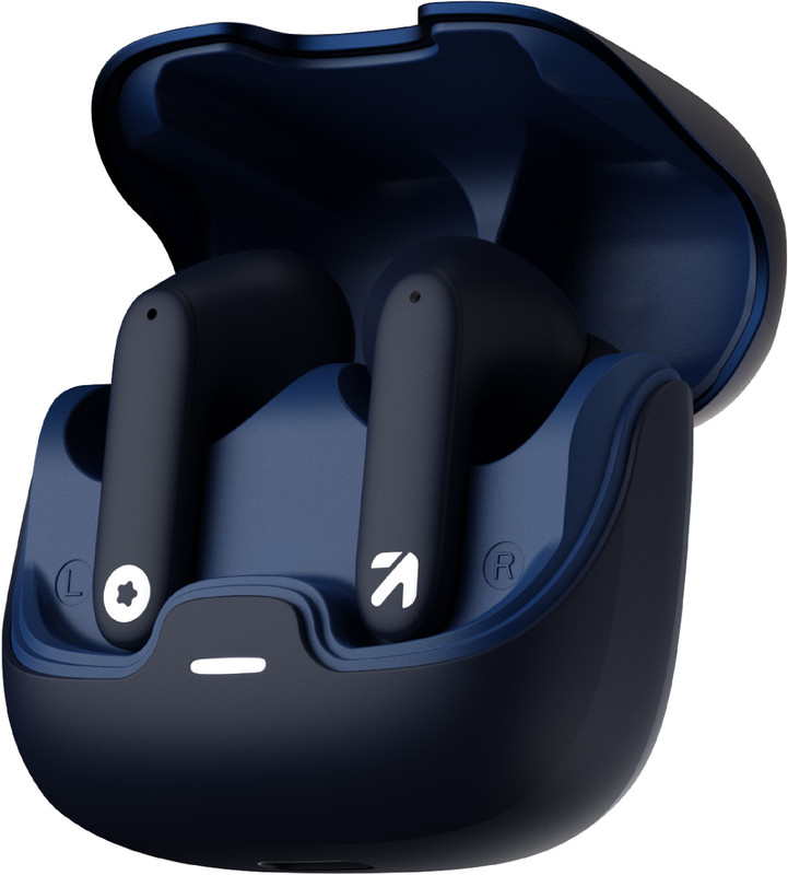 Goboult Z40 With Enc Mic, 60Hr Battery, Metal Finish, Low Latency, 5.3V Bluetooth(Blue, In The Ear)