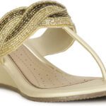 Bata Women Wedges(Gold , 5)