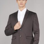 Killer Printed Single Breasted Casual Men Blazer(Brown)
