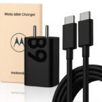 Mgedge 68 W Turbopower 3.0 3 A Wall Charger For Mobile With Detachable Cable(Charger For Motorola Razr 50 (G86,G05,G85,G45,G35,G64,G84,G62,G54,G96, Cable Included)