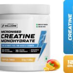 Wellcore Micronised Creatine Monohydrate | Lab Tested | Enhanced Absorption | 100% Pure Creatine(122 G, Tropical Tango)