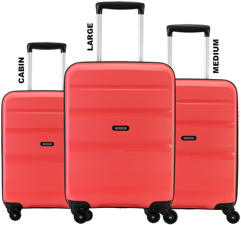 American Tourister Amt Brandon Sp Of 3 (Small 55Cm|Medium 66Cm| Large 75Cm) Br.Coral Cabin & Check-In Set 4 Wheels – 30 Inch